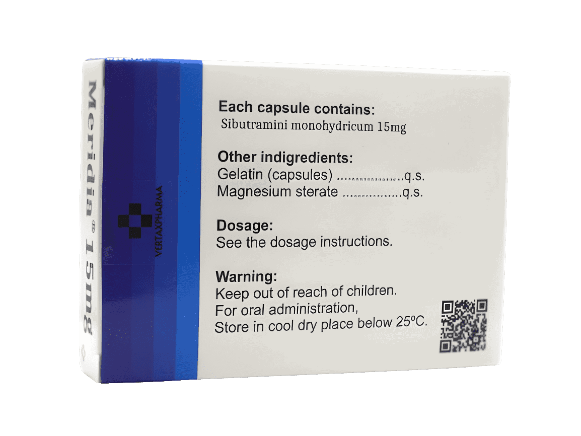 Meridia® 15mg 30caps Vertaxpharma