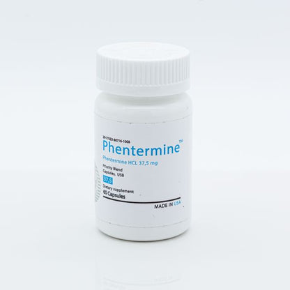 Phentermine™ HCL 37.5mg 60caps USA
